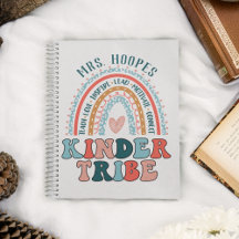 Kindergarten Stamm Boho Rainbow Personalisiertes H