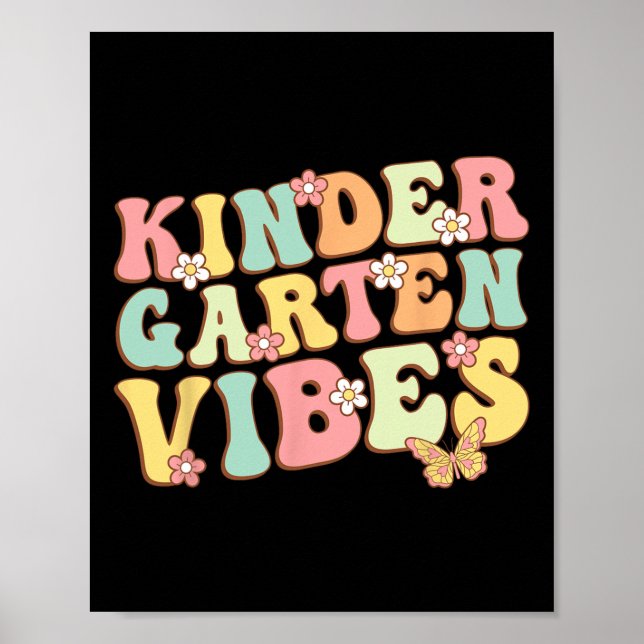 Kindergarten Stimmung Hallo Kindergarten Lehrer Ki Poster (Vorne)