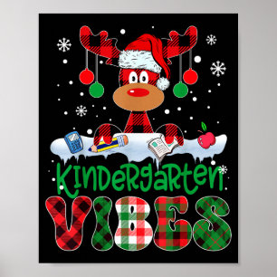 Kindergarten Stimmung Lehrer Buffalo Kariert Renti Poster