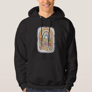 Kindergarten Stimmung Regenbogen Retro Lehrer Zurü Hoodie