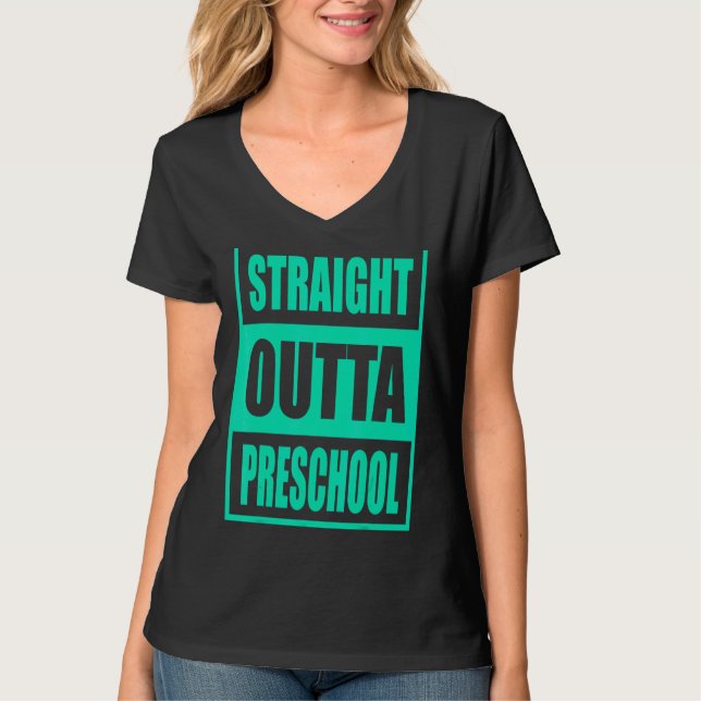 Kindergarten Straight Outschool T-Shirt (Vorderseite)