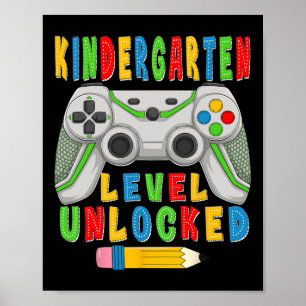 Kindergarten-Stufe freigeschaltet Ck Zur Schule Ga Poster