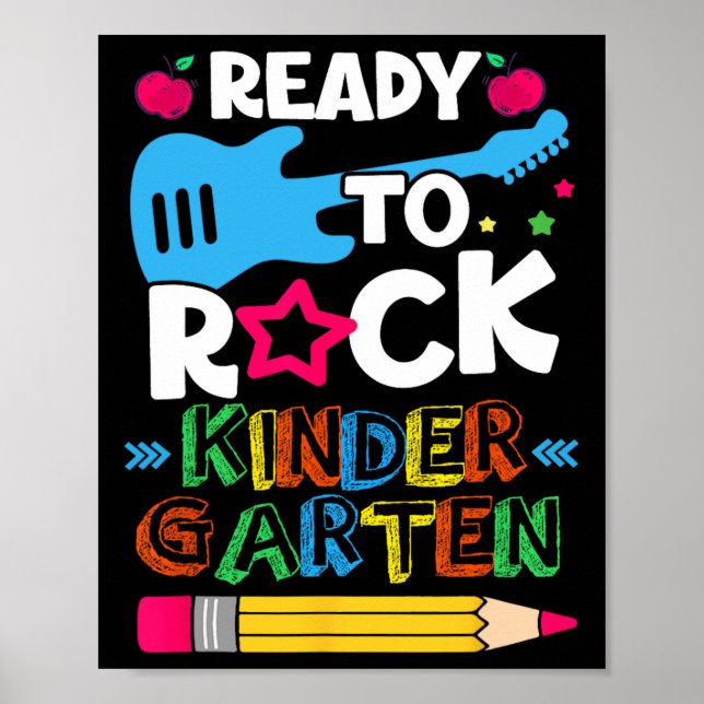 Kindergarten-Tag zum Rock Kindergarten bereit Poster (Vorne)