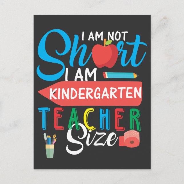 Kindergarten Teacher Day Educator Creative Postkarte (Vorderseite)