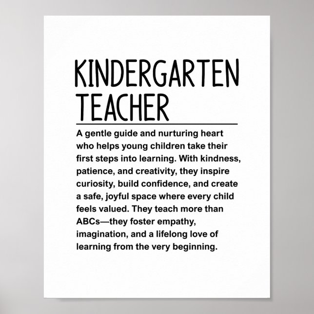 Kindergarten teacher poster (Vorne)