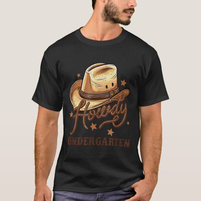 Kindergarten Teacher Rodeo Cowboy Western Howdy Ki T-Shirt (Vorderseite)