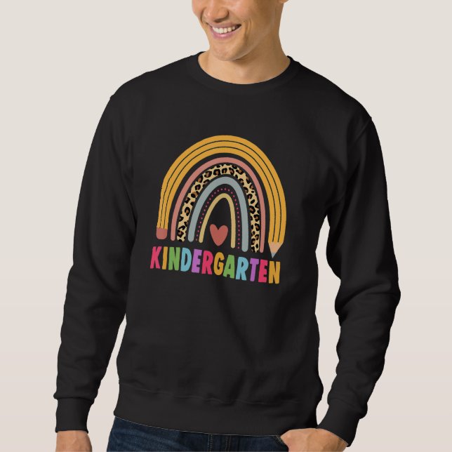 Kindergarten Teacher Student Boho Rainbow Back To  Sweatshirt (Vorderseite)