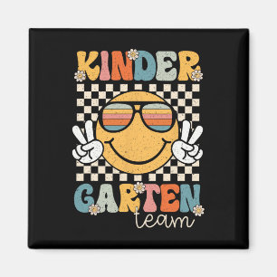 Kindergarten-Team Retro Vintage Zurück zur Schule Magnet