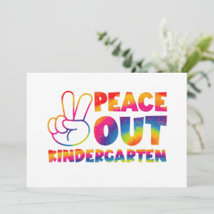 Kindergarten Tie Dye Letzter Schultag Peace Out Einladung