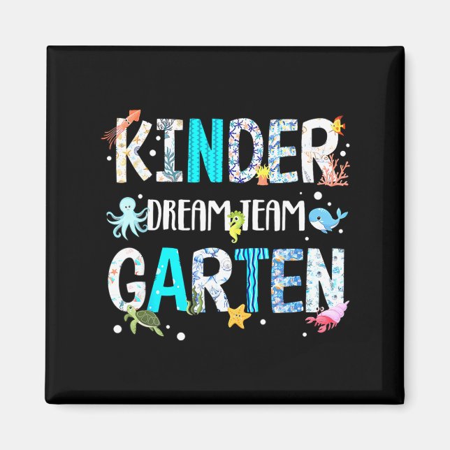 Kindergarten Traumteam Garten Ozean Tier Magnet (Vorne)