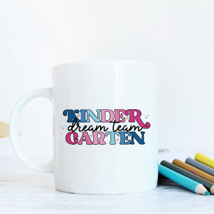 Kindergarten Traumteam-Lehrer im Retro-Stil Kaffeetasse