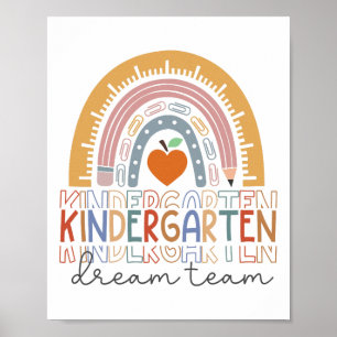 Kindergarten Traumteam Regenbogen Willkommen Ck In Poster