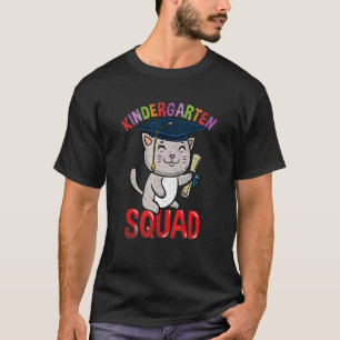 Kindergarten-Truppe Katze Zurück zur Schule Vintag T-Shirt