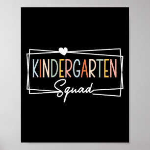 Kindergarten-Truppe Lehrer Kinder Kindergarten Zur Poster