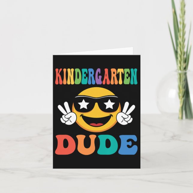 Kindergarten Typ 1. erster Schultag Karte (Vorderseite)