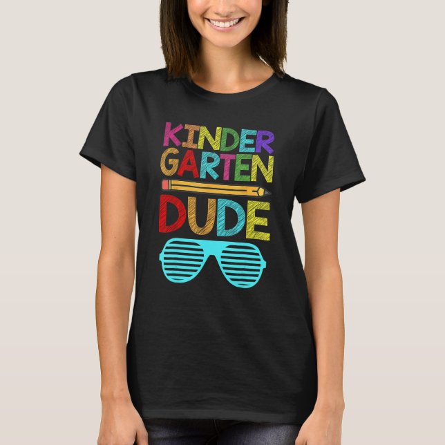 Kindergarten Typ Funny Pencil First Day School T-Shirt (Vorderseite)