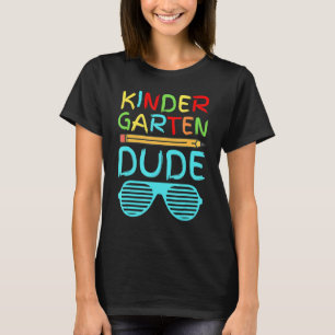 Kindergarten Typ Pencil First Day School Blue T-Shirt