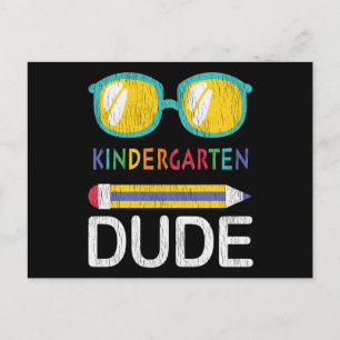 Kindergarten Typ Vintag zurück an Schüler Postkarte