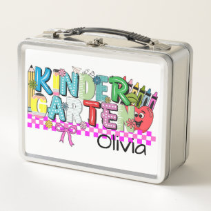 Kindergarten-Typografie Metall Brotdose