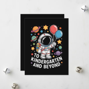 Kindergarten und darüber hinaus Astronaut Weltraum Feiertagskarte