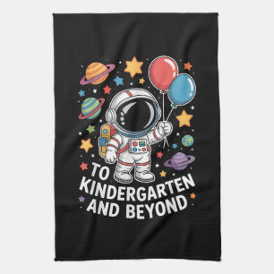 Kindergarten und darüber hinaus Astronaut Weltraum Geschirrtuch