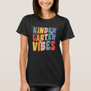 Kindergarten Vibes Groovy Retro for Teacher Kids S T-Shirt