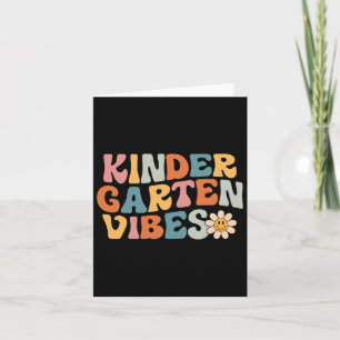 Kindergarten Vibes - Kinder-Crew Retro Erster Tag Karte