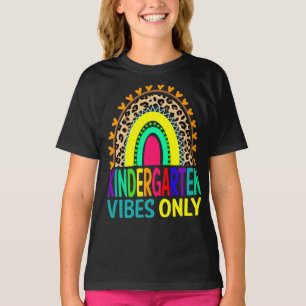 Kindergarten Vibes Only Rainbow Leopard T-Shirt