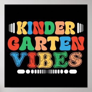 Kindergarten Vibes Zurück zu Schüler Poster