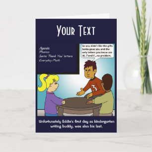 Kindergarten Vielen Dank Letter Folded Grußkarte Karte