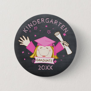 Kindergarten-Vorschulzeit für Mädchen Button
