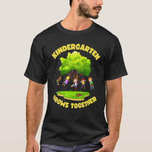 Kindergarten wächst gemeinsam Süße Schüler Lehrer T-Shirt