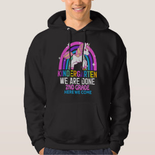 Kindergarten Wir sind fertig 2. Klasse Unicorn Gra Hoodie