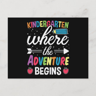 Kindergarten, wo das Abenteuer beginnt Postkarte