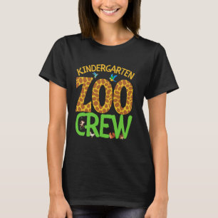 Kindergarten Zoo Crew zurück zur Schule Wildes Tie T-Shirt