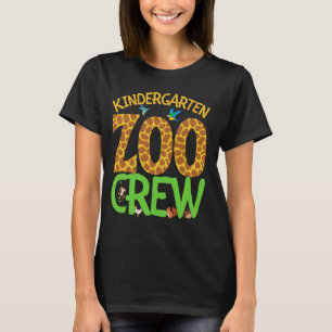 Kindergarten Zoo Crew zurück zur Schule Wildes Tie T-Shirt