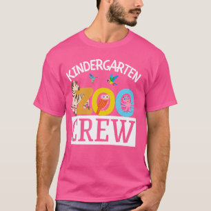 Kindergarten Zoo Crew zurück zur Schule Wildes Tie T-Shirt