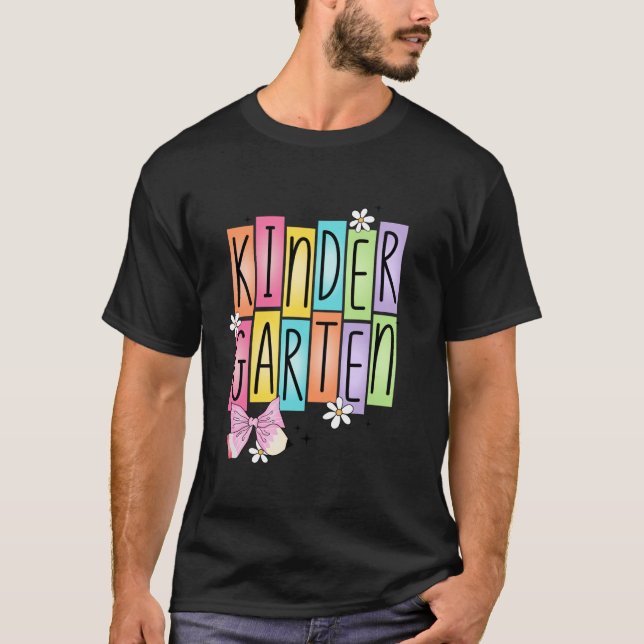 Kindergarten zurück zur Schule Coquette Bow für Mä T-Shirt (Vorderseite)