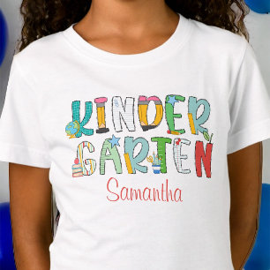 Kindergarten Zurück zur Schule Personalisiertes Dr T-Shirt