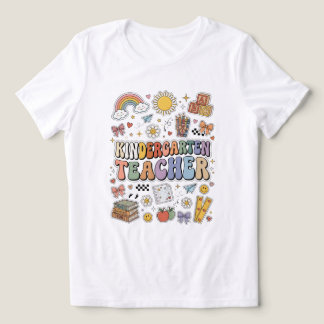 Kindergartener Lehrer Retro Regenbogen Groovy T-Sh Tri-Blend Shirt