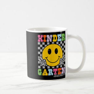 Kindergartener Lehrer Team Hippie Lächeln Gesicht Kaffeetasse