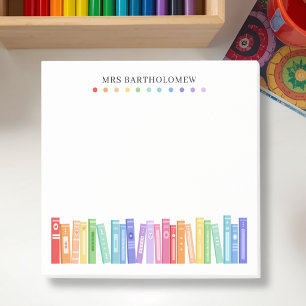 Kindergartener Lehrerin Regenbogen-Farb-Bücher Ben Post-it Klebezettel