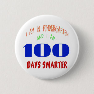Kindergarteners 100 Tag Button