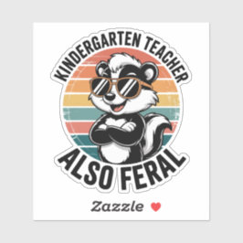 Kindergartenerzieherin Auch Wilder Lustiger Waschb Aufkleber