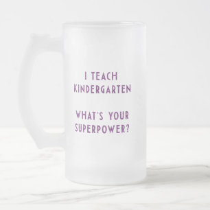 Kindergartenerzieherin Superheld Erzieherin Mattglas Bierglas
