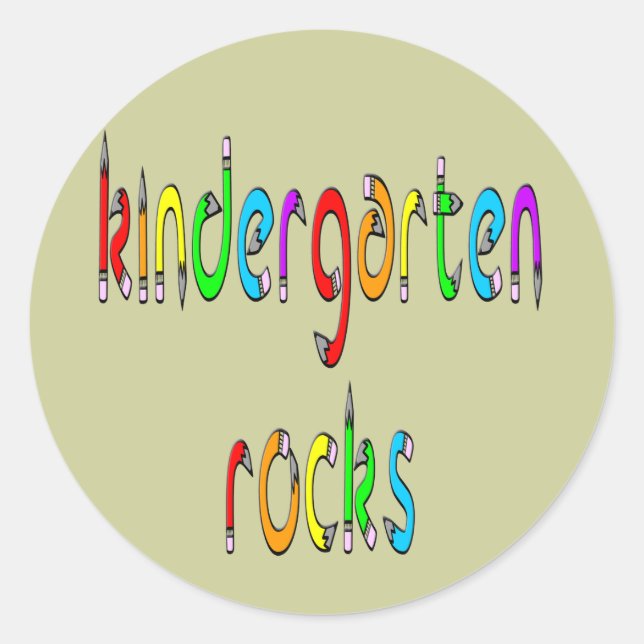 Kindergartengesteine - Stift-Rundkleber Runder Aufkleber (Vorderseite)