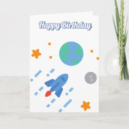 Kindergartenkarte mit Weltraumgedenken individuell Einladung