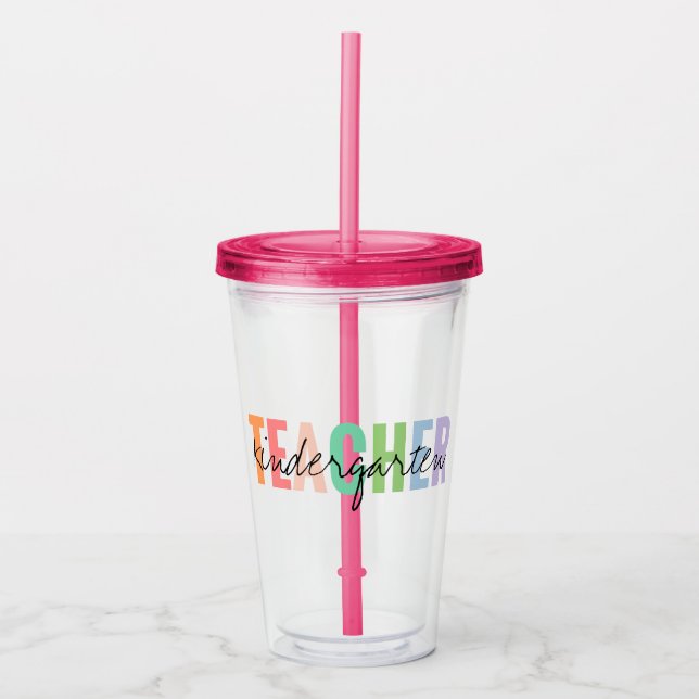 Kindergartenlehrer Acryltrinkbecher (Vorderseite)