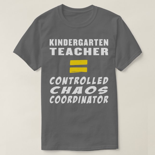 Kindergartenlehrer gleicht dem kontrollierten Chao T-Shirt (Design vorne)