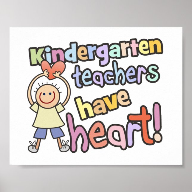 Kindergartenlehrer haben Herz Poster (Vorne)